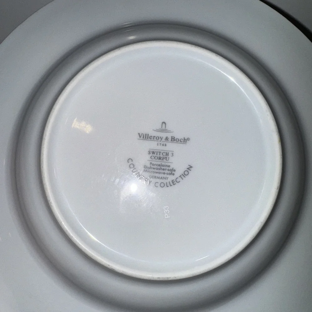 Villeroy &‎ Boch Lot Of 5 Switch 3 Corfu Large Rim Soup Bowls Lemon 9